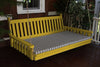 A&L Furniture Amish-Made Pine Traditional English Swing Bed, Canary Yellow