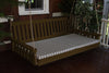 A&L Furniture Amish-Made Pine Traditional English Swing Bed, Coffee