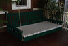 A&L Furniture Amish-Made Pine Traditional English Swing Bed, Dark Green