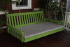 A&L Furniture Amish-Made Pine Traditional English Swing Bed, Tropical Lime