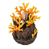 Top view of biOrb® Lava Rock with Fire Coral Aquarium Ornament surrounding bubble tube