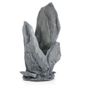 Front view of biOrb® Medium Grey Slate Stack Aquatic Ornament