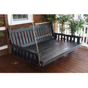 A&L Furniture Amish-Made Pine Royal English Swing Bed, Black