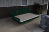 A&L Furniture Amish-Made Pine Royal English Swing Bed, Dark Green