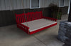 A&L Furniture Amish-Made Pine Royal English Swing Bed, Tractor Red
