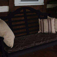 A&L Furniture Amish-Made Pine Marlboro Garden Bench, Black