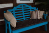 A&L Furniture Amish-Made Pine Marlboro Garden Bench, Caribbean Blue