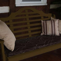A&L Furniture Amish-Made Pine Marlboro Garden Bench, Coffee
