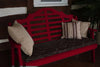 A&L Furniture Amish-Made Pine Marlboro Garden Bench, Tractor Red