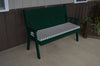 A&L Furniture Amish-Made Pine Fanback Garden Bench, Dark Green