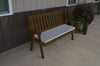 A&L Furniture Amish-Made Pine Traditional English Garden Bench, Coffee
