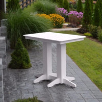 A&L Furniture Amish Outdoor Poly 4' Rectangular Bar Table, White