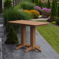 A&L Furniture Amish Outdoor Poly 5' Rectangular Bar Table, Cedar