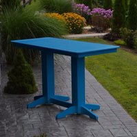 A&L Furniture Amish Outdoor Poly 6' Rectangular Bar Table, Blue
