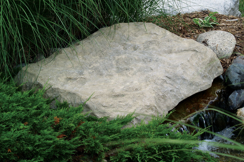  Airmax CrystalClear TrueRock Outdoor Faux Rock Cover,  Artificial Landscape Boulder Enclosure, Fake Decorative Landscaping  Fiberglass Protection Dome, Realistic Natural Texture, Sand Stone, Mini  Size : Patio, Lawn & Garden