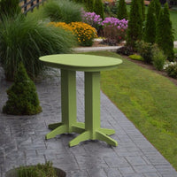 A&L Furniture 4' Oval Amish-Made Poly Bar Table, Tropical Lime
