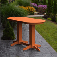 A&L Furniture 6' Oval Amish-Made Poly Bar Table, Orange