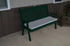 A&L Furniture Amish-Made Pine Royal English Garden Bench, Dark Green