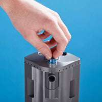 Integrated diffuser with flow control on Oase BioPlus Aquarium Corner Filters