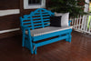A&L Furniture Amish-Made Pine Marlboro Glider Bench, Caribbean Blue