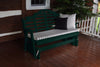 A&L Furniture Amish-Made Pine Marlboro Glider Bench, Dark Green