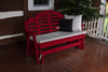 A&L Furniture Amish-Made Pine Marlboro Glider Bench, Tractor Red