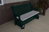 A&L Furniture Amish-Made Pine Traditional English Glider Bench, Dark Green