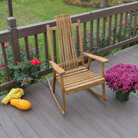 A&L Furniture Amish Bent Oak Porch Rocker, Walnut Finish