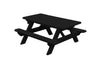 A&L Furniture Amish Poly Kids Picnic Table, Black