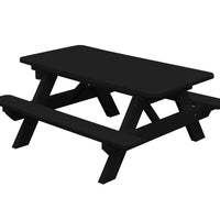 A&L Furniture Amish Poly Kids Picnic Table, Black