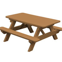 A&L Furniture Amish Poly Kids Picnic Table, Cedar