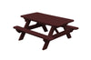 A&L Furniture Amish Poly Kids Picnic Table, Cherrywood