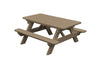 A&L Furniture Amish Poly Kids Picnic Table, Weathered Wood