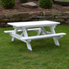 A&L Furniture Amish Poly Kids Picnic Table, White