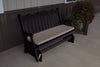 A&L Furniture Amish-Made Pine Royal English Glider Bench, Black