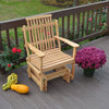A&L Furniture Bent Oak Glider Rocker, Natural Finish