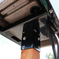 Underside of Airmax® Aeration System Cabinet Post Mount Kit, Shown with Cabinet