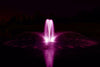 Airmax® 2 LED Color-Changing Fountain Lights illuminating Crown Trumpet fountain