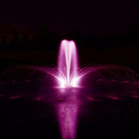 Airmax® 2 LED Color-Changing Fountain Lights illuminating Crown Trumpet fountain
