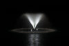 Airmax® EcoSeries™ 1/2 HP Floating Fountain, Shown at night with Crown and Trumpet Pattern and LED Lighting
