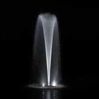 Airmax® EcoSeries™ 1/2 HP Floating Fountain, Shown at night with Trumpet Pattern and LED Lighting