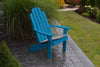 A&L Furniture Amish-Made Pine Kennebunkport Adirondack Chair, Caribbean Blue