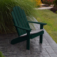 A&L Furniture Amish-Made Pine Kennebunkport Adirondack Chair, Dark Green