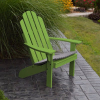 A&L Furniture Amish-Made Pine Kennebunkport Adirondack Chair, Lime Green