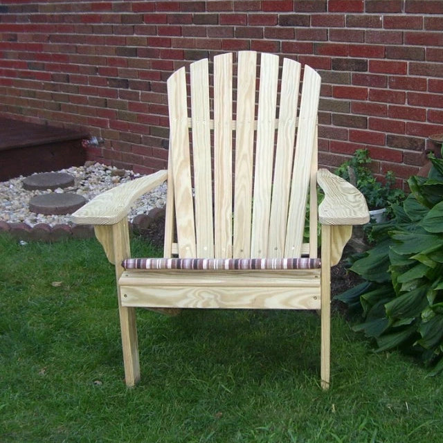 A&L Furniture Amish-Made Pressure-Treated Pine Fanback Adirondack Chair, Unfinished