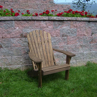 A&L Furniture Amish-Made Pressure-Treated Pine Fanback Adirondack Chair, Walnut Stain