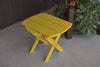 A&L Furniture Amish-Made Yellow Pine Folding Oval End Table, Canary Yellow