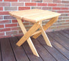 A&L Furniture Amish-Made Pressure-Treated Pine Folding Oval End Table, Cedar Stain