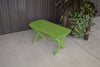 A&L Furniture Amish-Made Pine Folding Coffee Table, Lime Green
