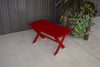 A&L Furniture Amish-Made Pine Folding Coffee Table, Tractor Red